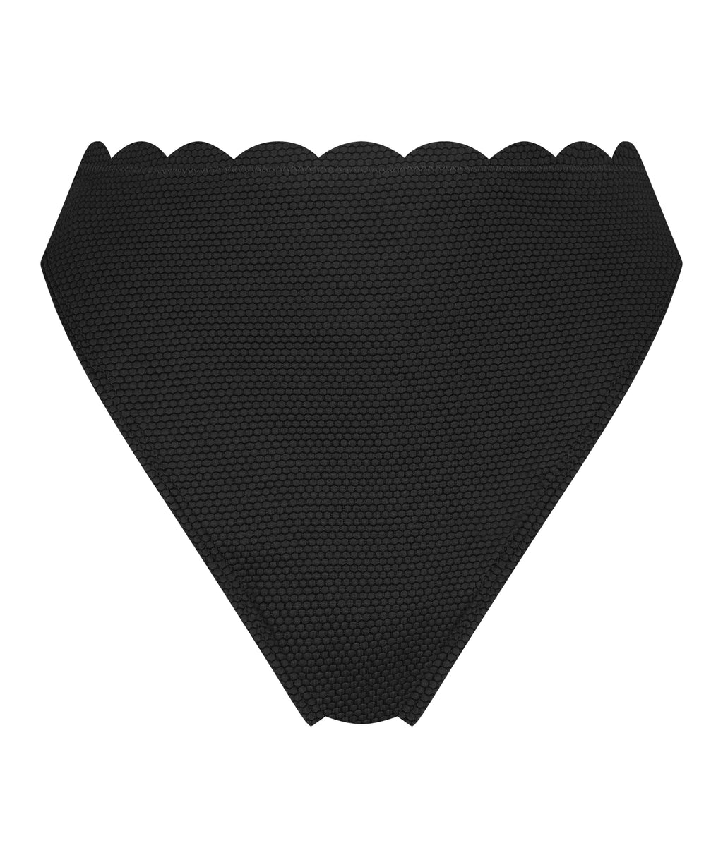 Bikini Slip Rio Scallop  - Schwarz