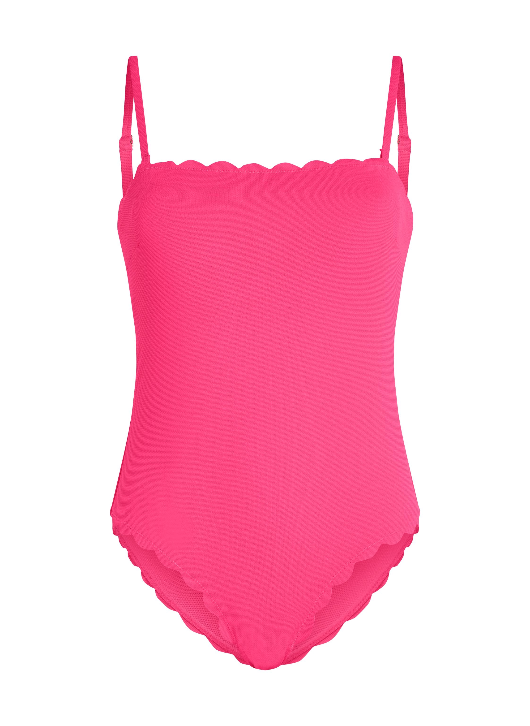 Badeanzug Bandeau Scallop  - Rosa