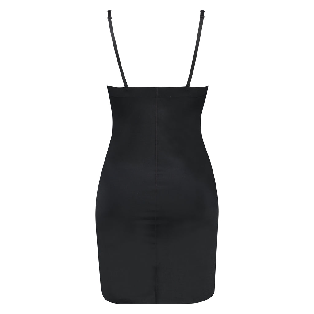 Formendes Scuba Kleid  - Schwarz