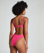 Vorgeformtes Push-up Bügel-Bikinitop Scallop Cup A - E  - Rosa