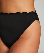 Bikini Slip Rio Scallop  - Schwarz