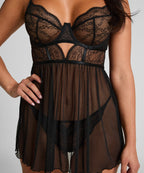 Babydoll Isabelle  - Schwarz