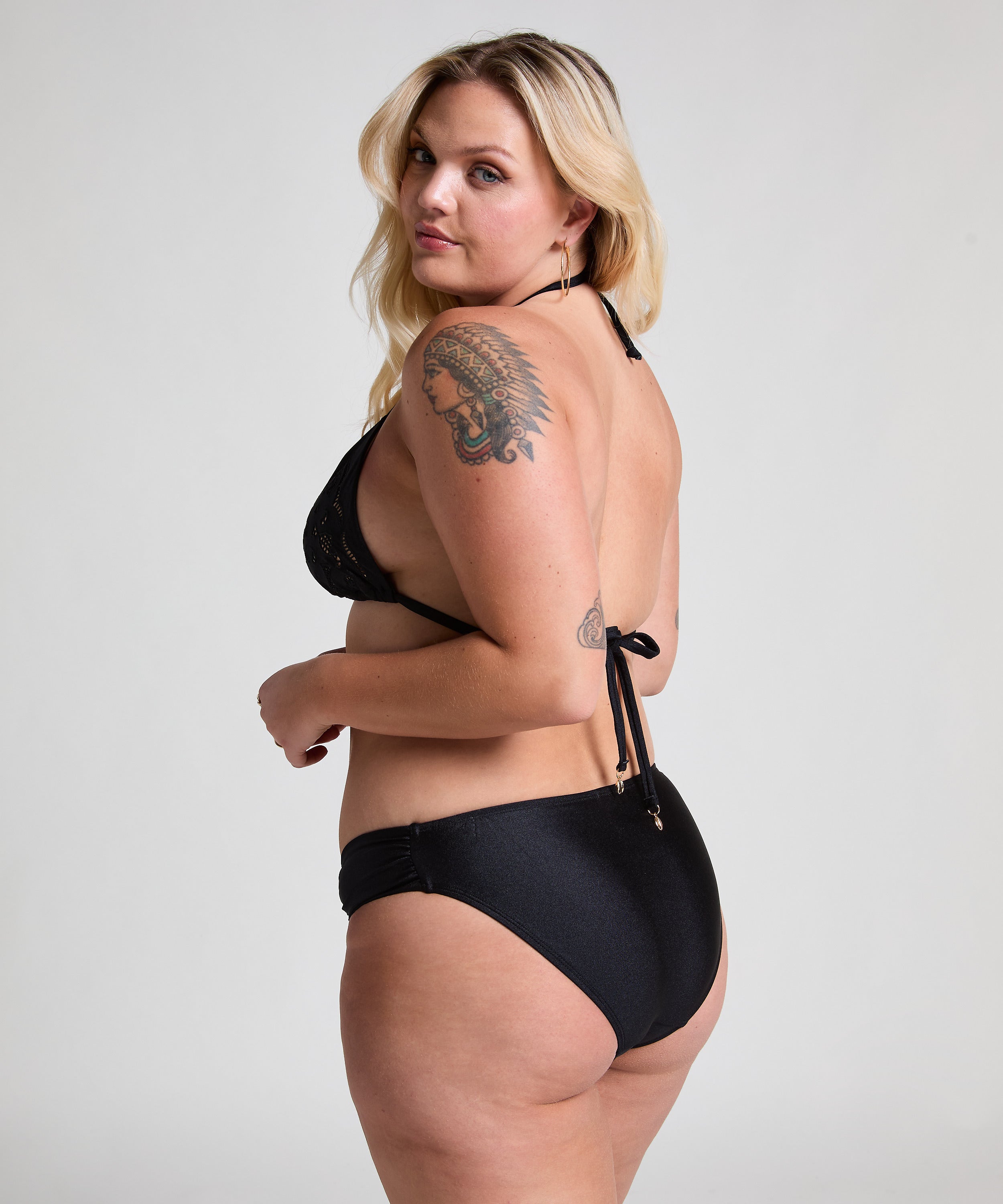 Boho Rio Bikinihose  - Schwarz