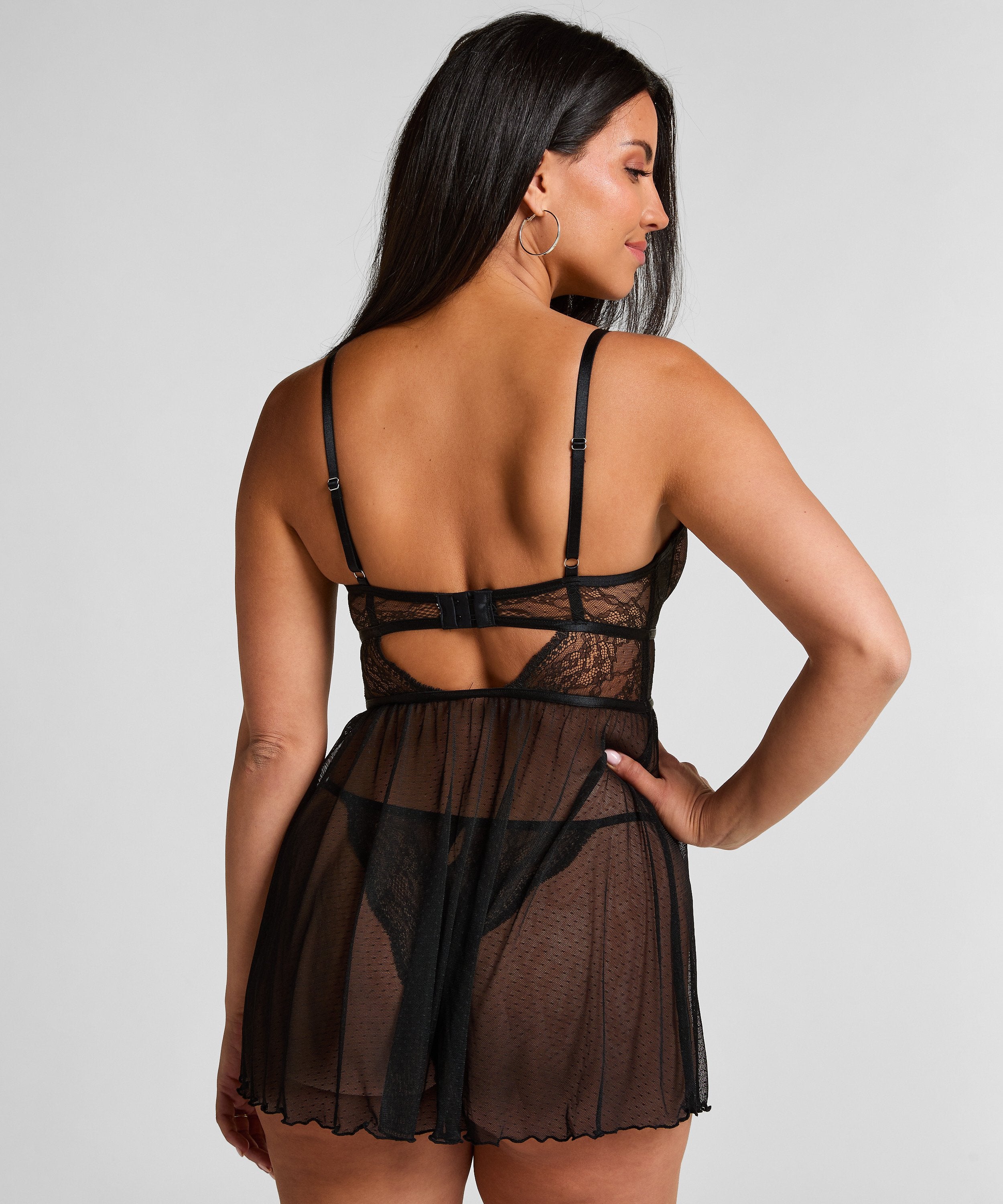 Babydoll Isabelle  - Schwarz
