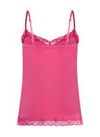 Cami Top Velours Lace  - Rosa