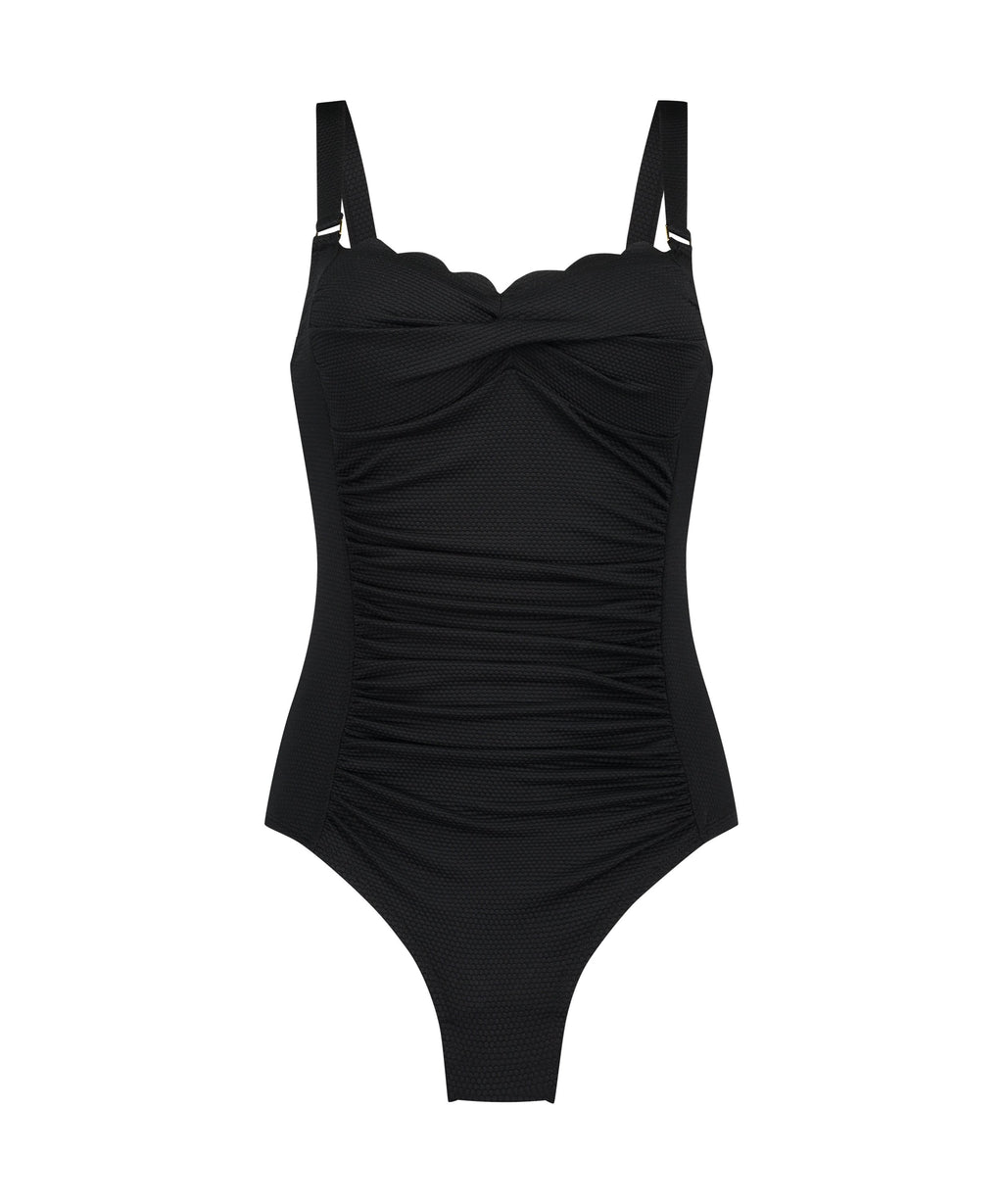 Badeanzug Scallop  - Schwarz