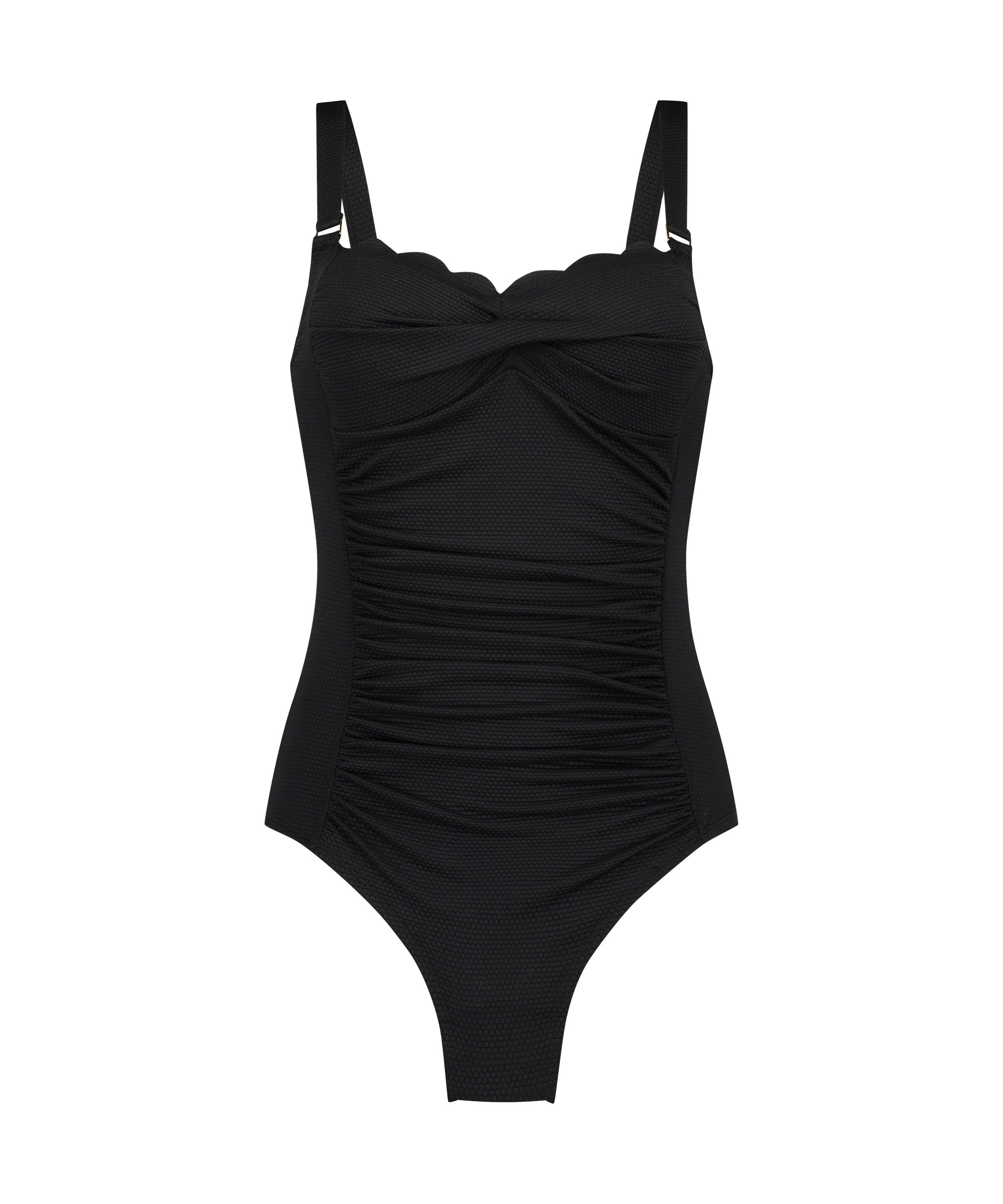 Badeanzug Scallop  - Schwarz