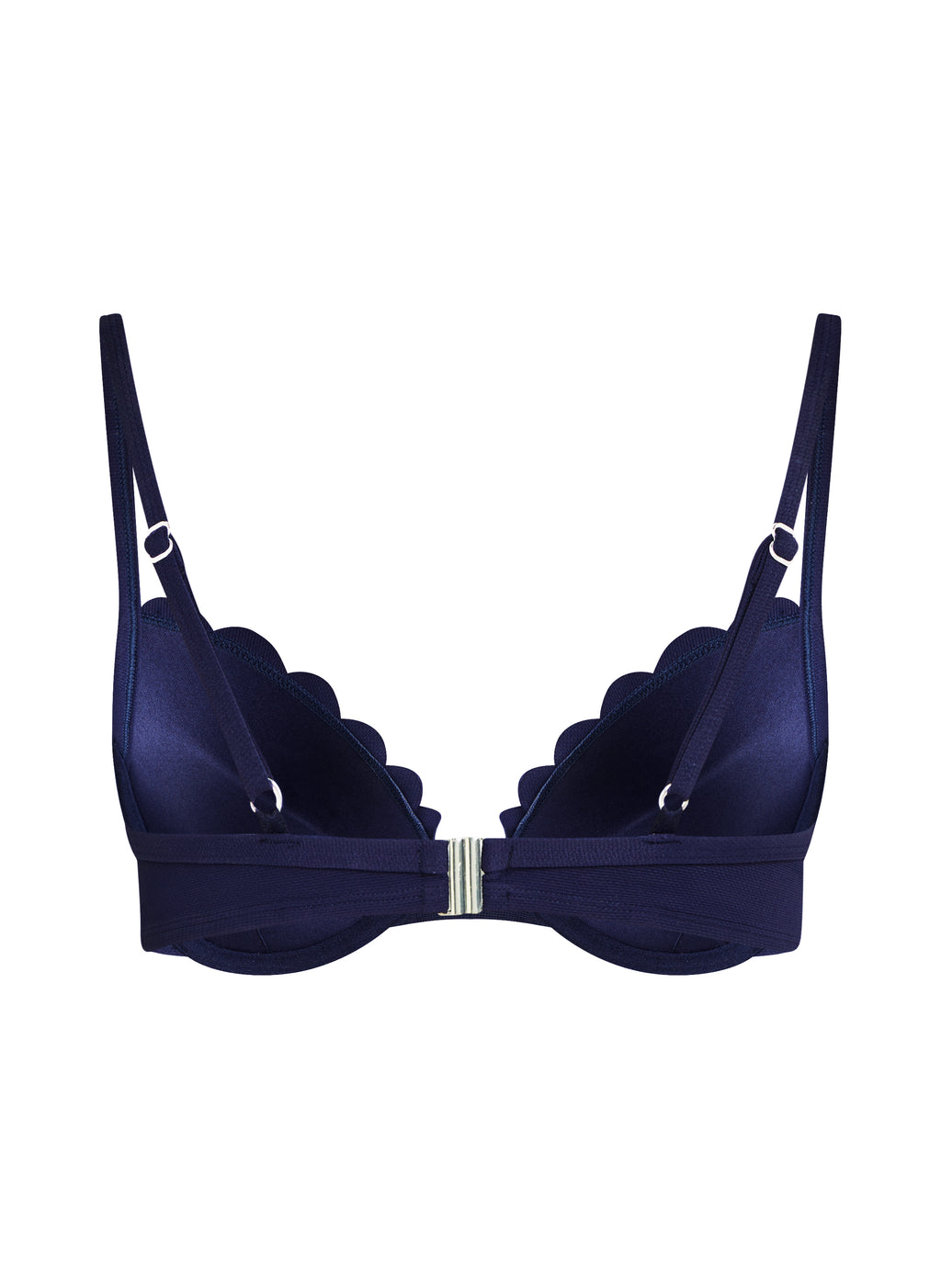 Vorgeformtes Push-up Bügel-Bikinitop Scallop Cup A - E  - Blau