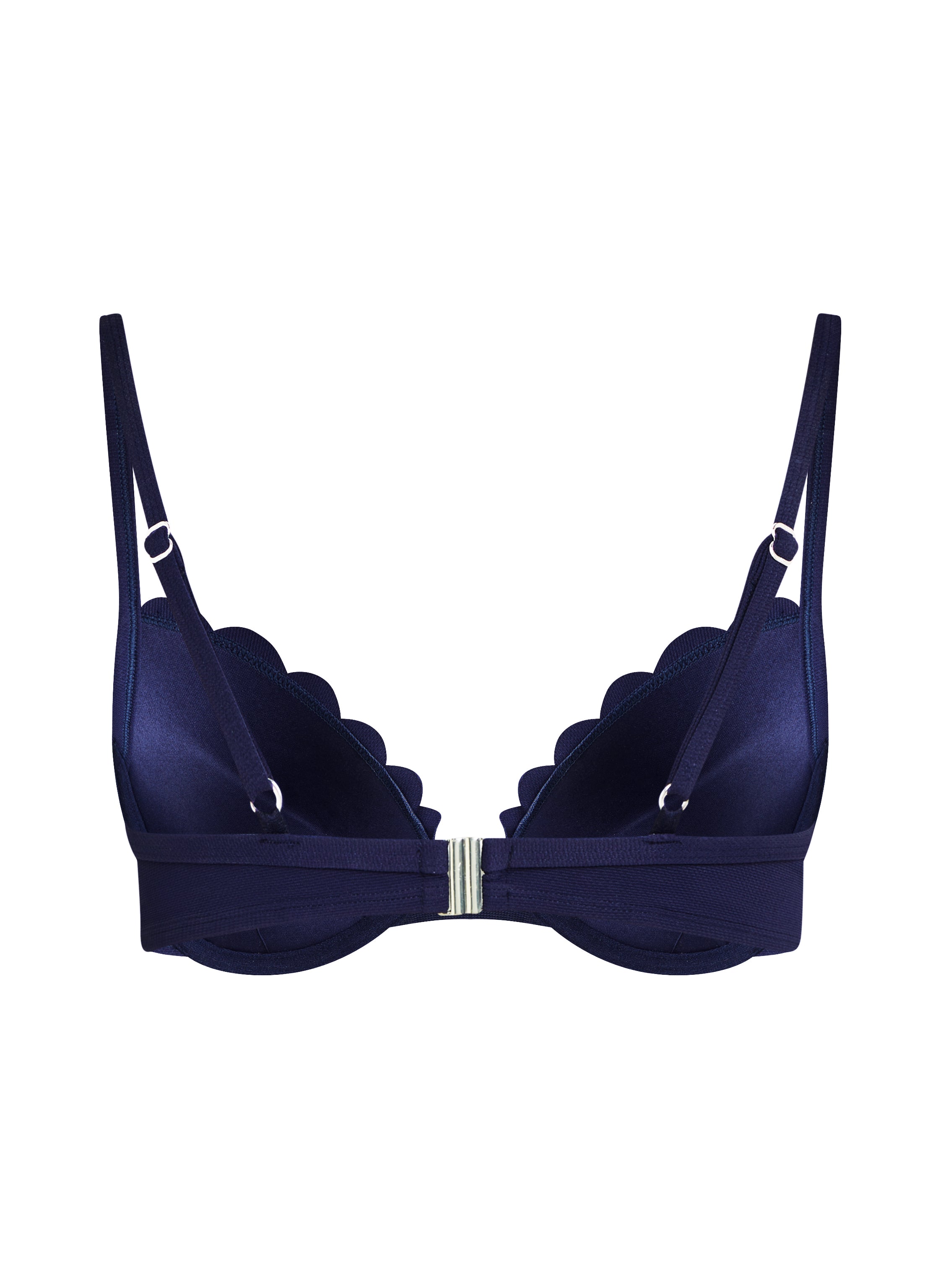 Vorgeformtes Push-up Bügel-Bikinitop Scallop Cup A - E  - Blau