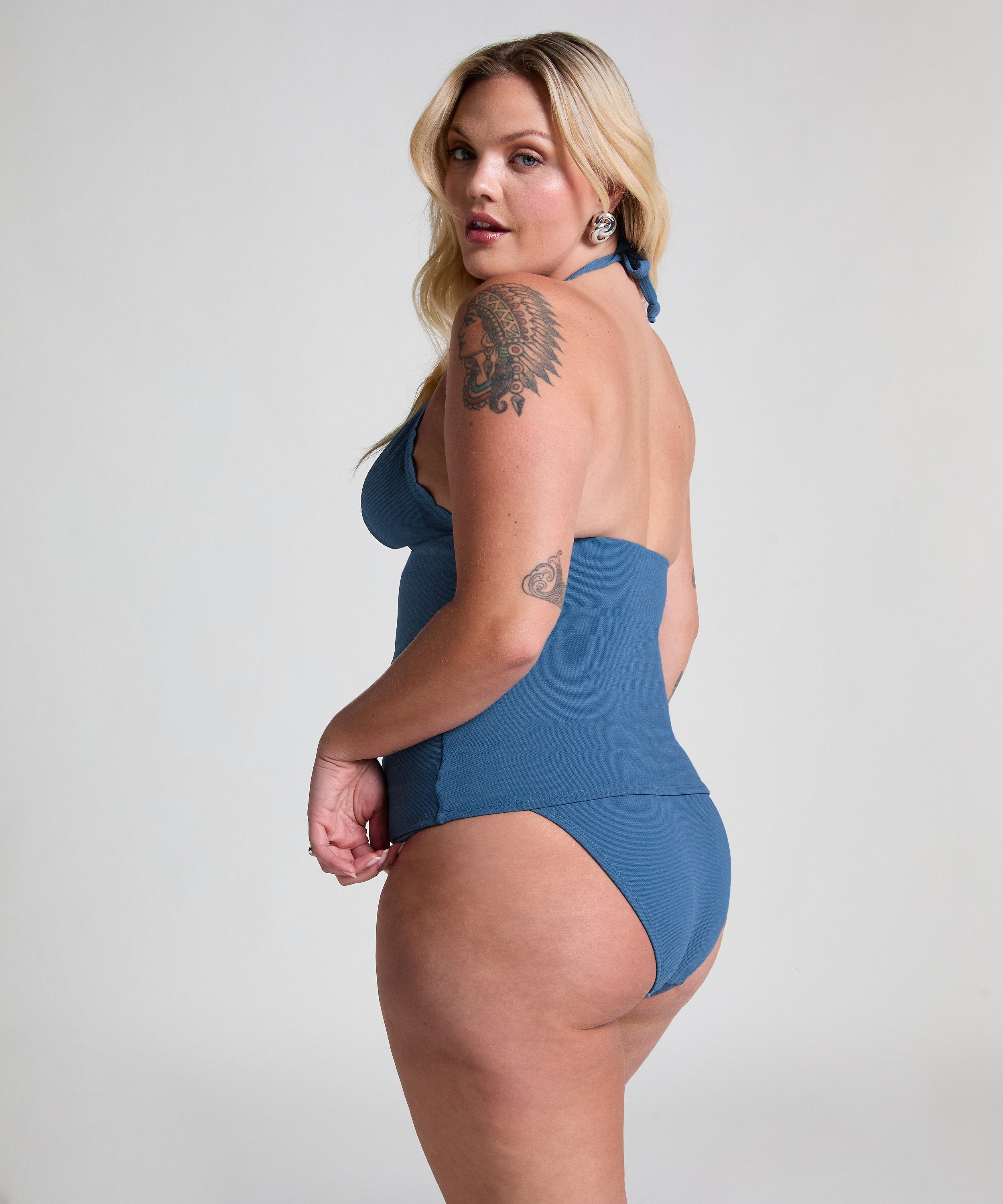 Bikini Slip Rio Scallop  - Blau