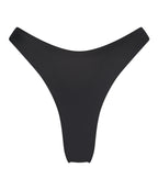 Bikini Slip mit hohem Beinausschnitt Luxe  - Schwarz