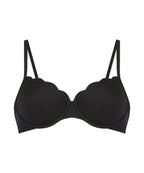 Nicht vorgeformtes Bügel-Bikini-Top Scallop  - Schwarz
