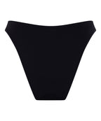 Neopren-Bikiniunterteil mit hohem Beinausschnitt  - Schwarz