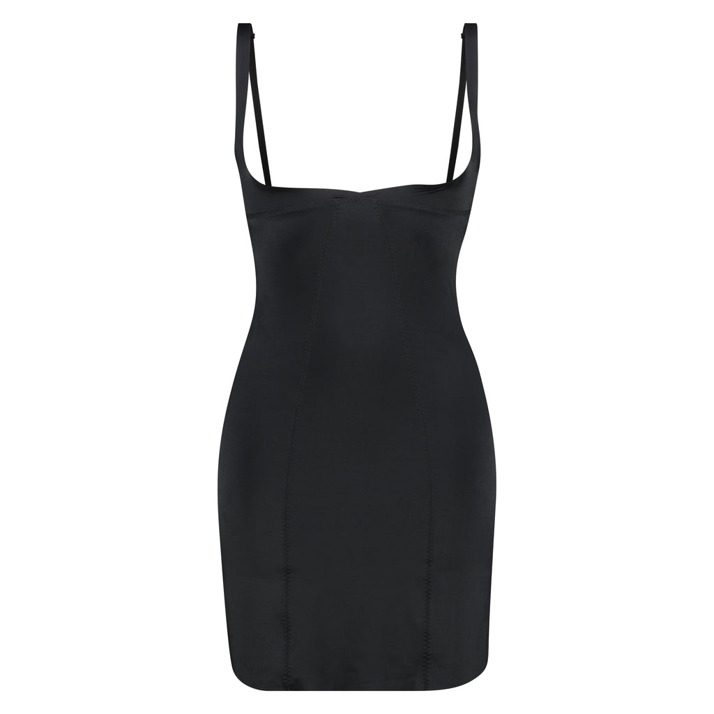 Formendes Scuba Kleid  - Schwarz