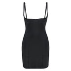 Formendes Scuba Kleid  - Schwarz