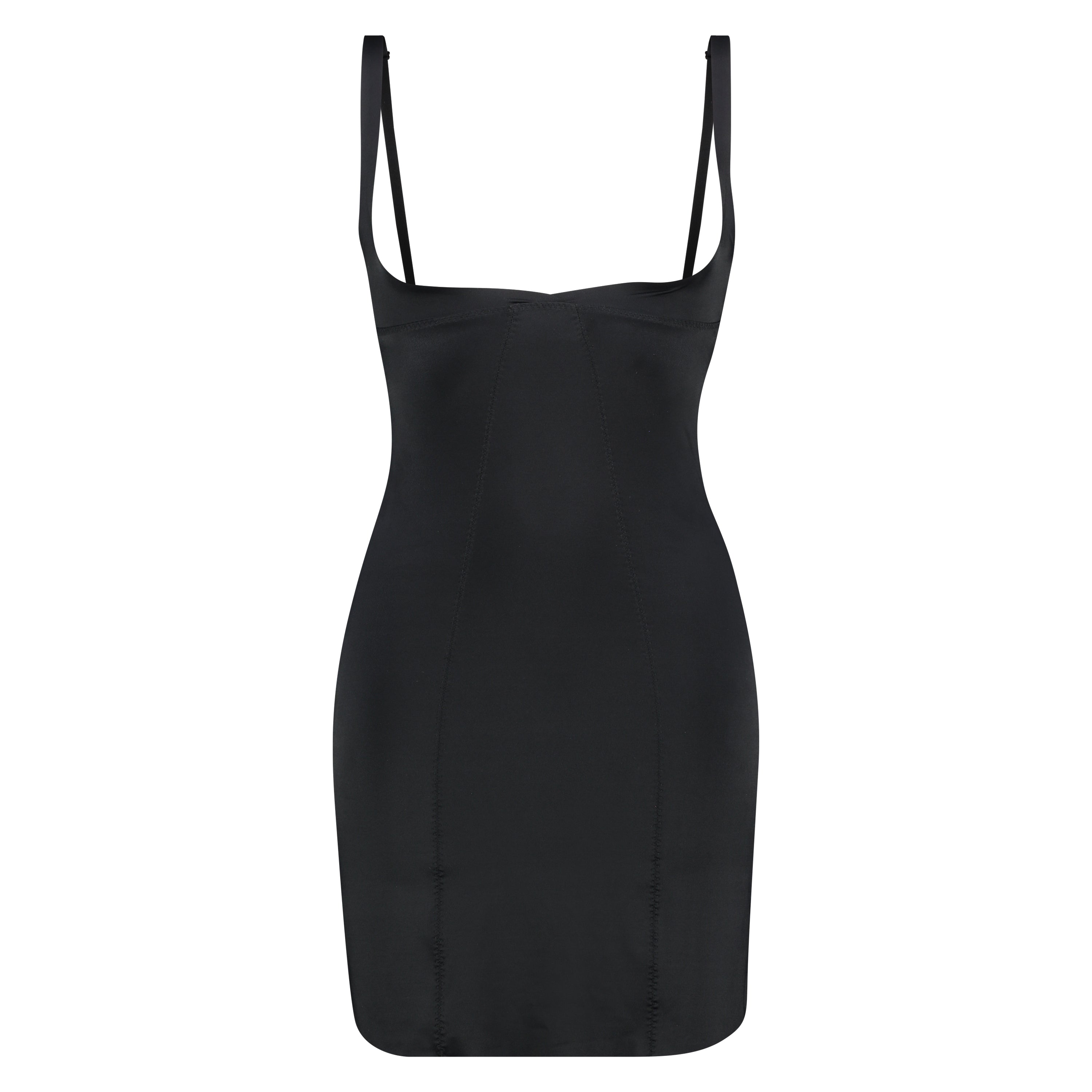 Formendes Scuba Kleid  - Schwarz