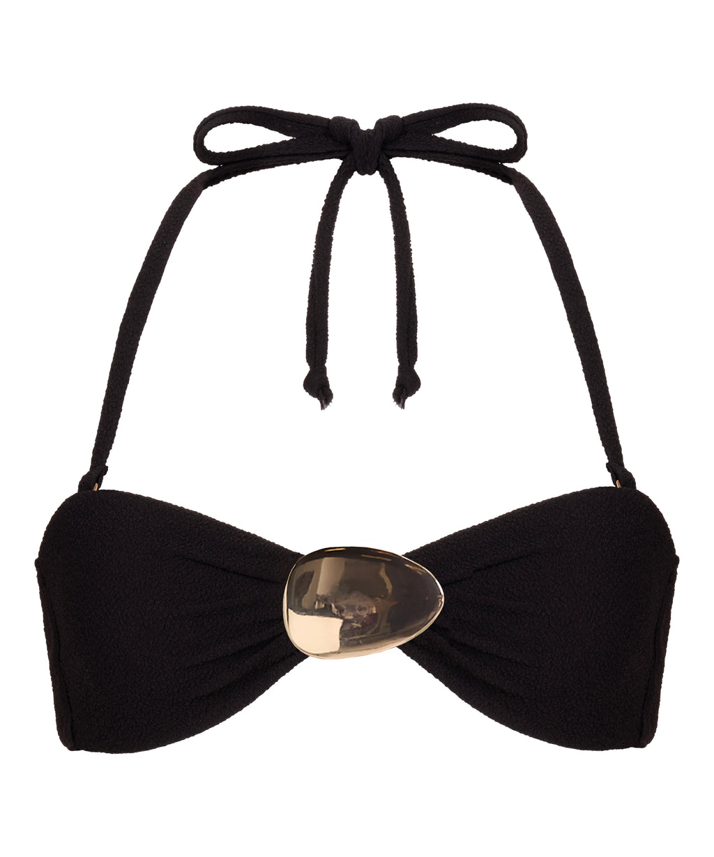 Cabo Bandeau-Bikini-Top  - Schwarz