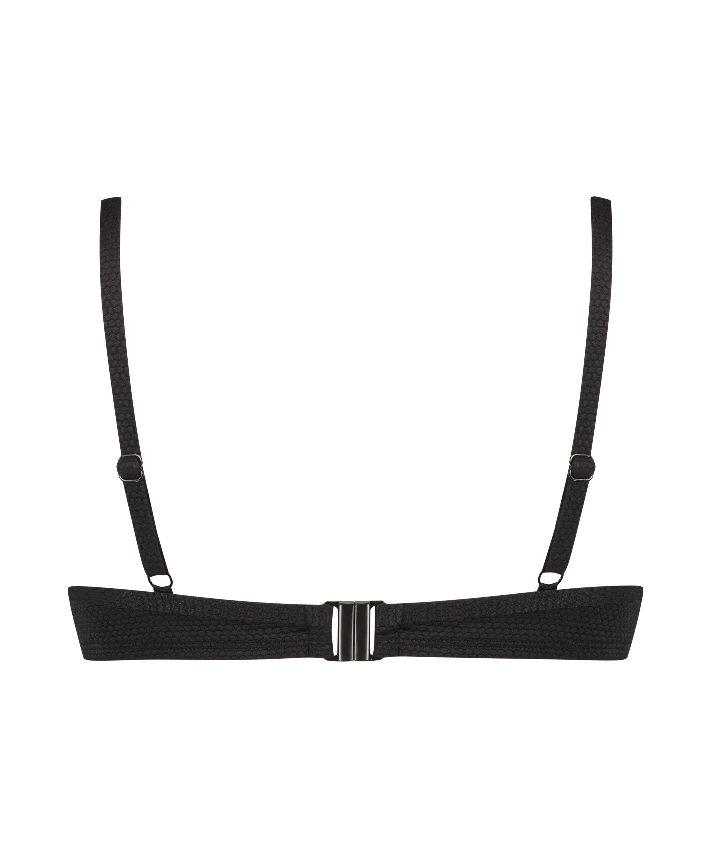 Nicht vorgeformtes Bügel-Bikini-Top Scallop  - Schwarz