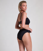 Neopren Bandeau Bikinioberteil  - Schwarz