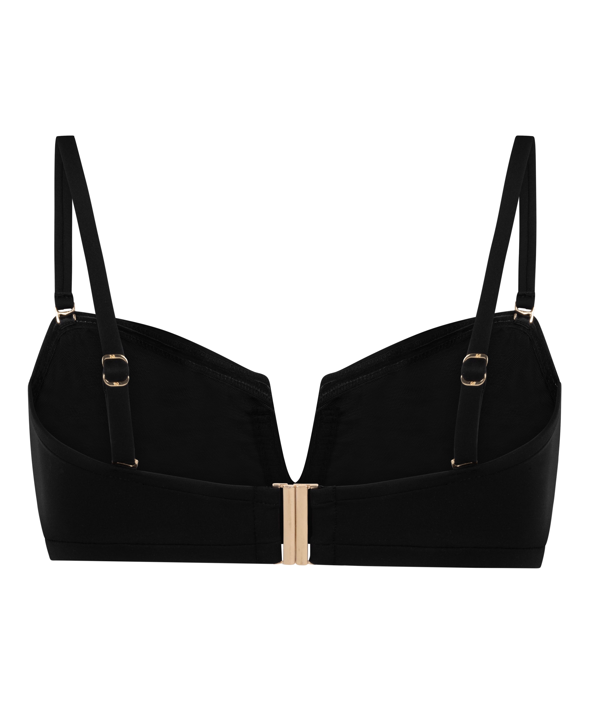 Neopren Bandeau Bikinioberteil  - Schwarz