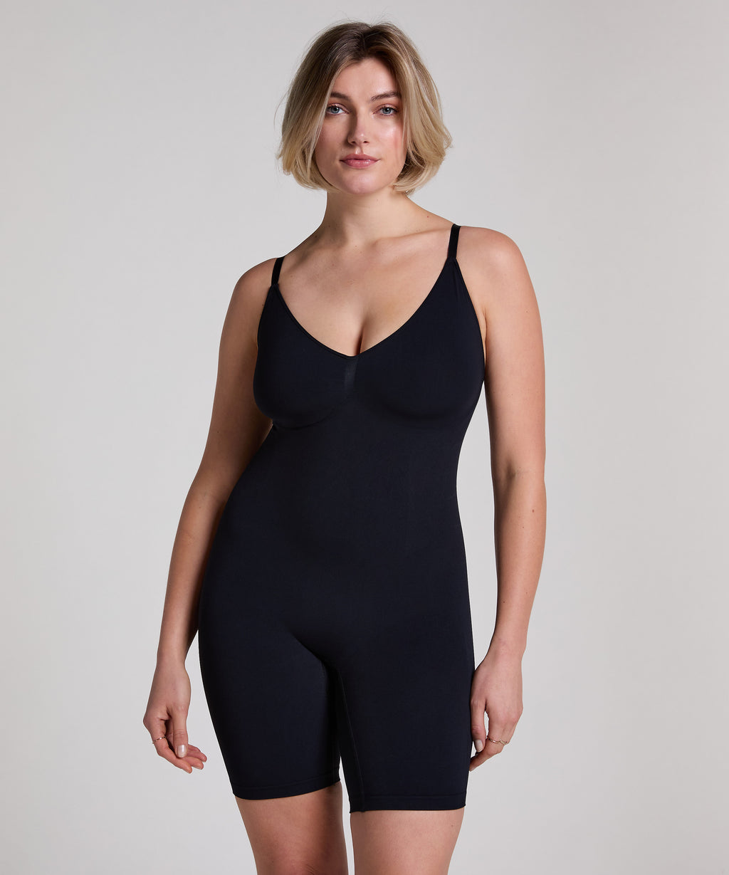Nahtloser korrigierender Thigh Slimmer  - Schwarz