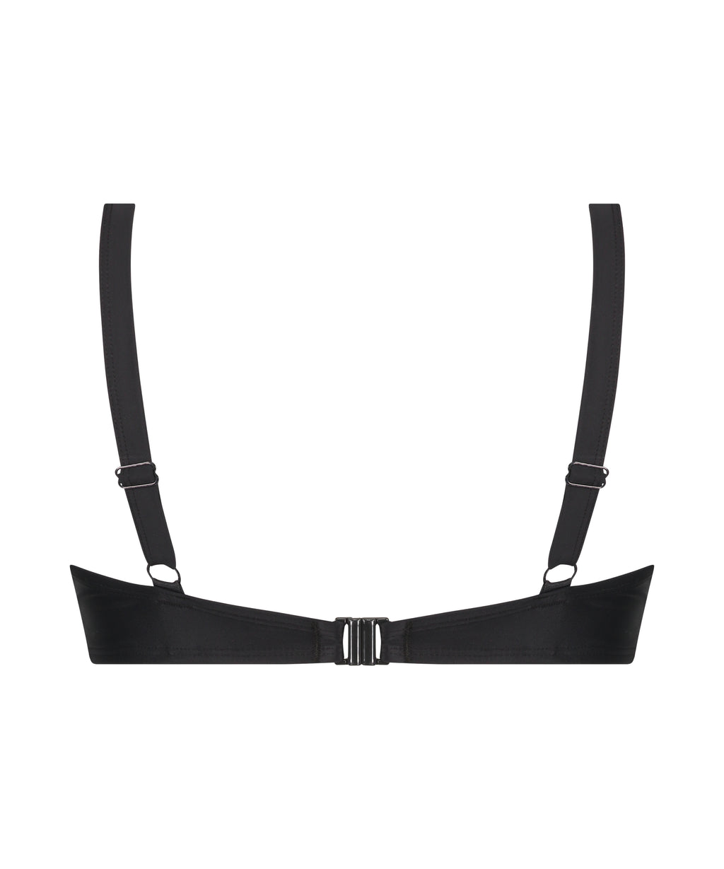 Nicht-vorgeformtes Bügel-Bikini-Top Luxe  - Schwarz