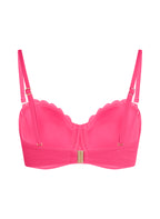Gepolstertes trägerloses Bikinioberteil mit Bügel Scallop Cup E +  - Rosa