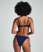 Vorgeformtes Push-up Bügel-Bikinitop Scallop Cup A - E  - Blau