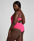 Badeanzug Bandeau Scallop  - Rosa