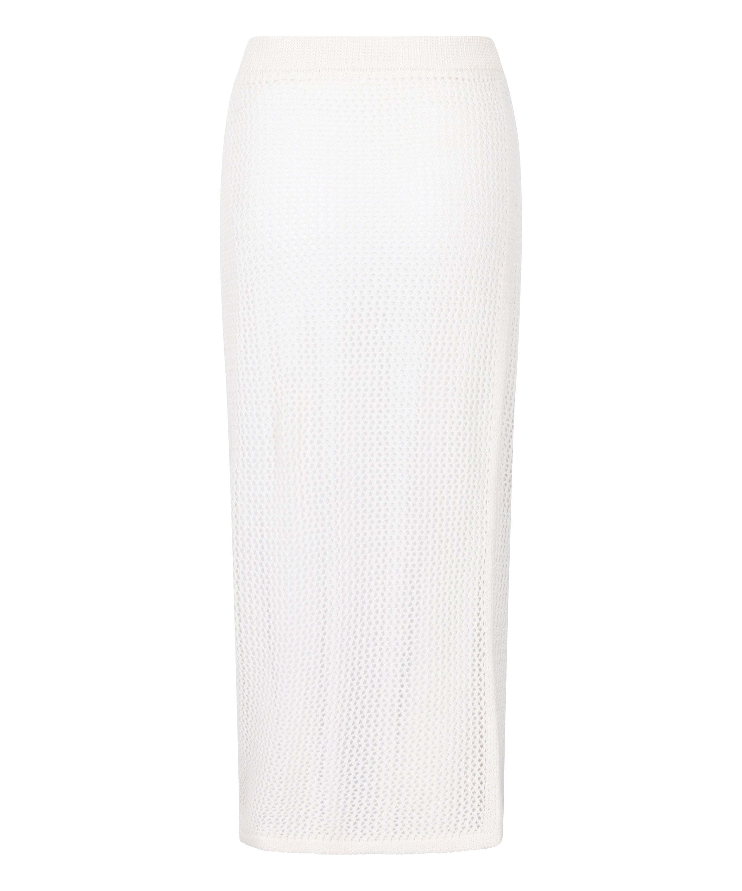 Crochet Midi-Skirt  - Weiß