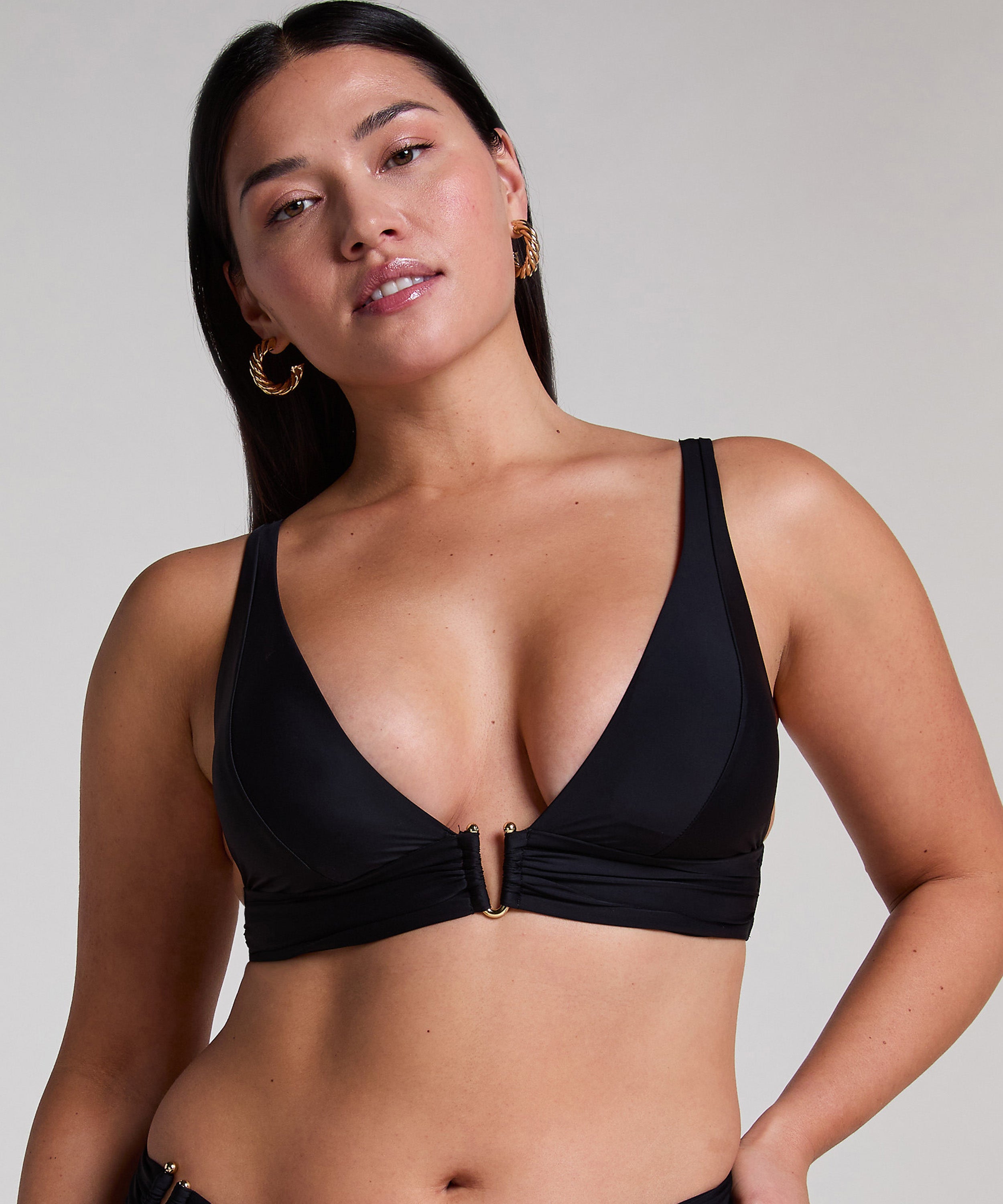 Triangel-Bikinioberteil Luna  - Schwarz