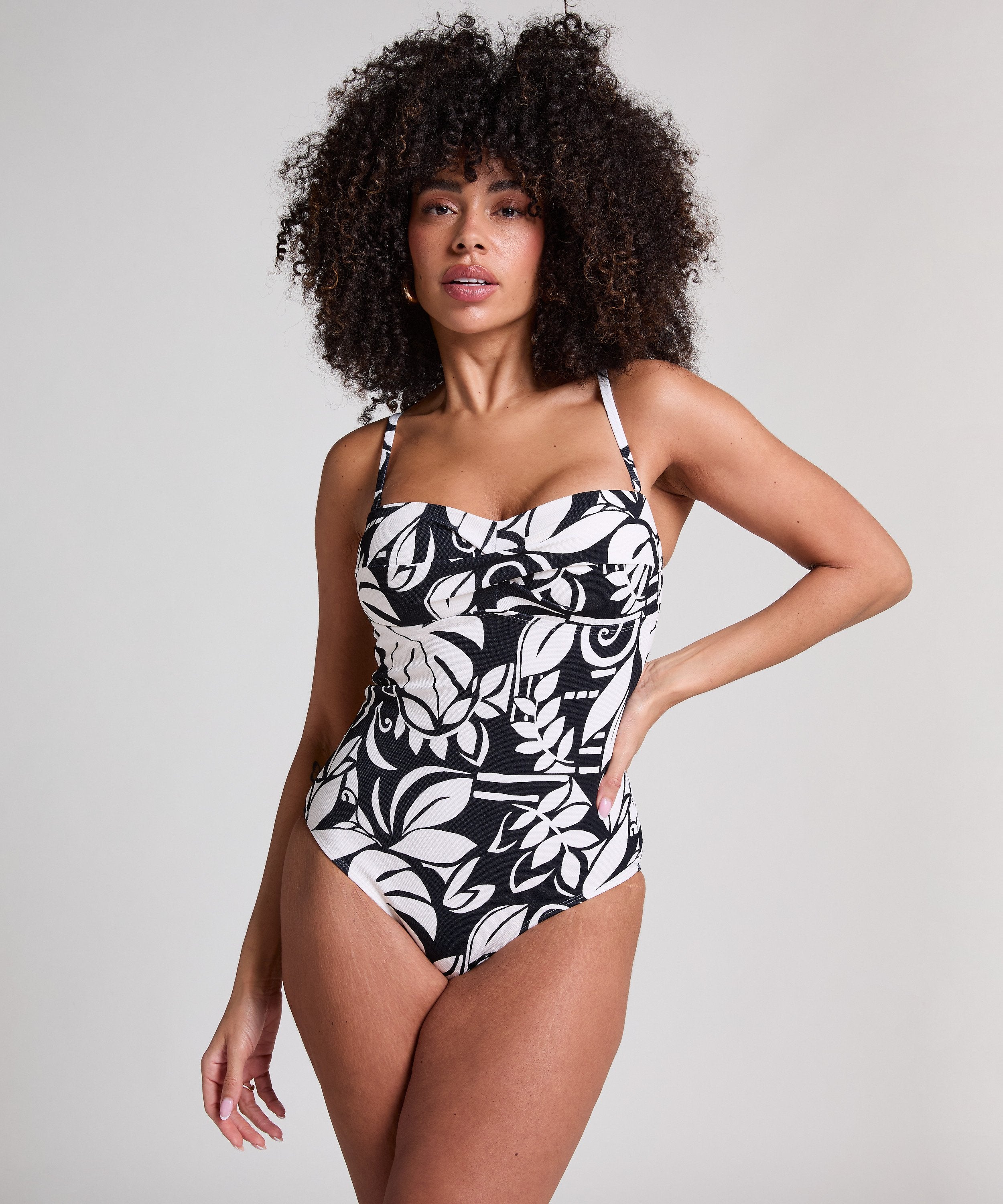 Bandeau-Badeanzug Mauritius  - Schwarz