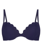 Vorgeformtes Bügel-Bikinitop Scallop  - Blau