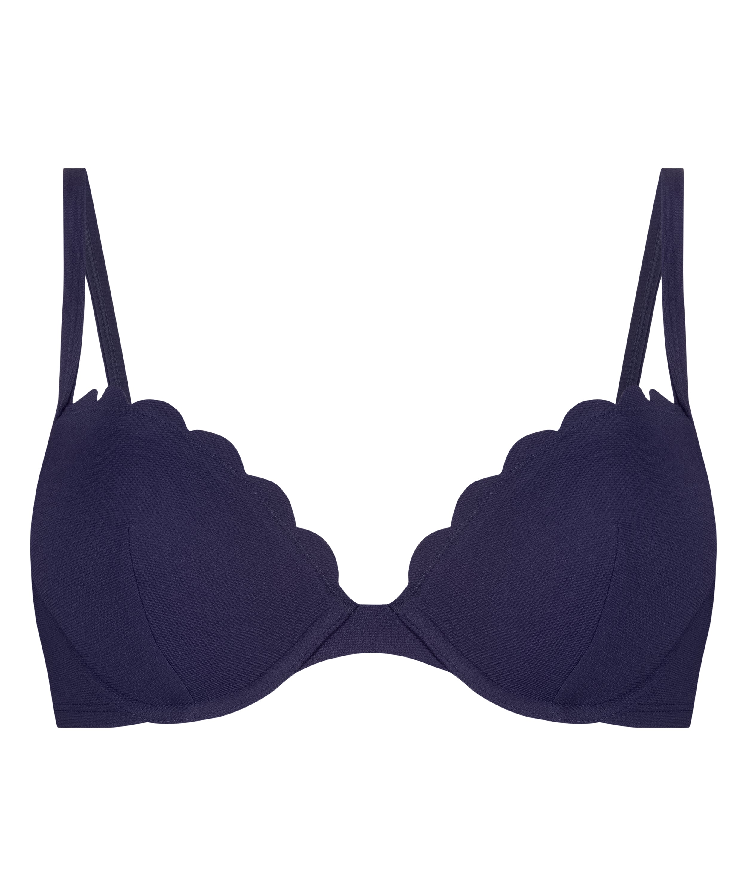 Vorgeformtes Bügel-Bikinitop Scallop  - Blau