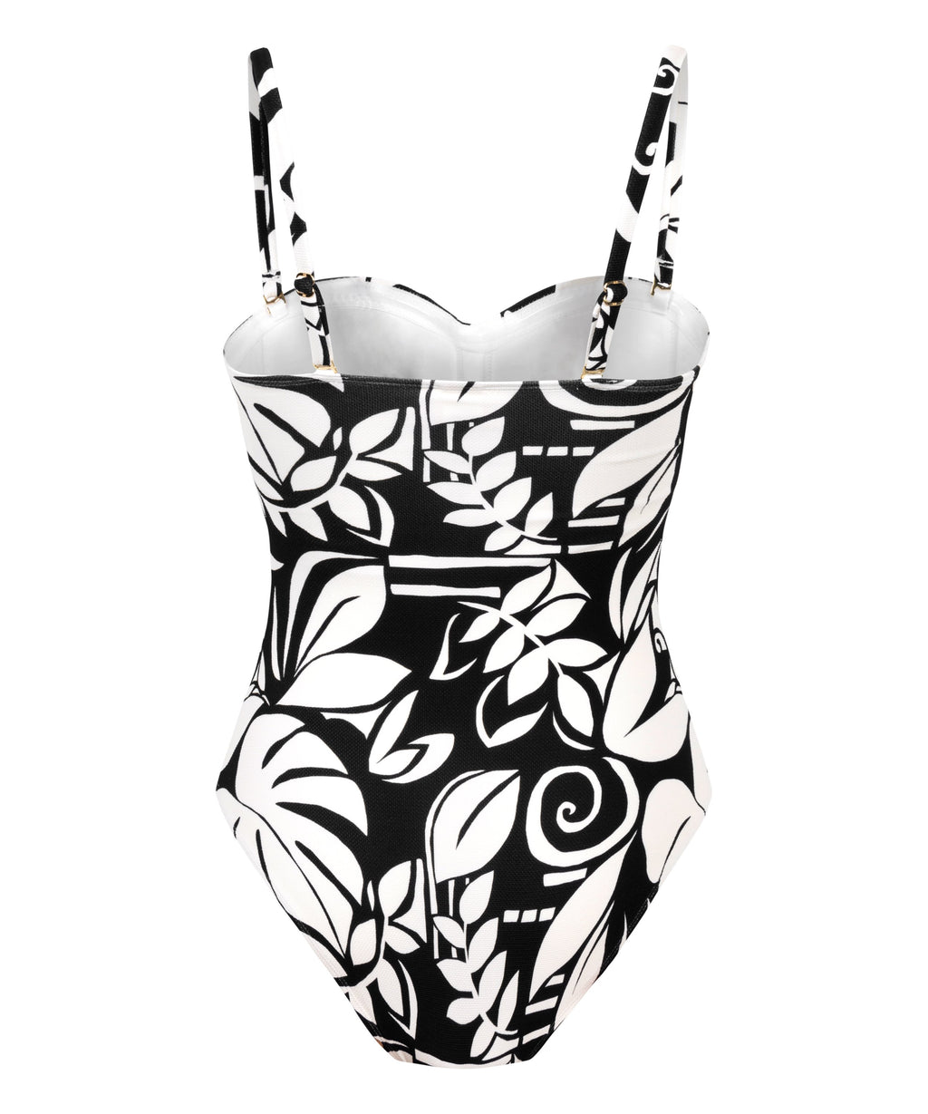 Bandeau-Badeanzug Mauritius  - Schwarz