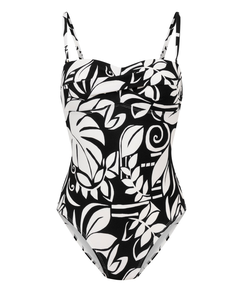 Bandeau-Badeanzug Mauritius  - Schwarz