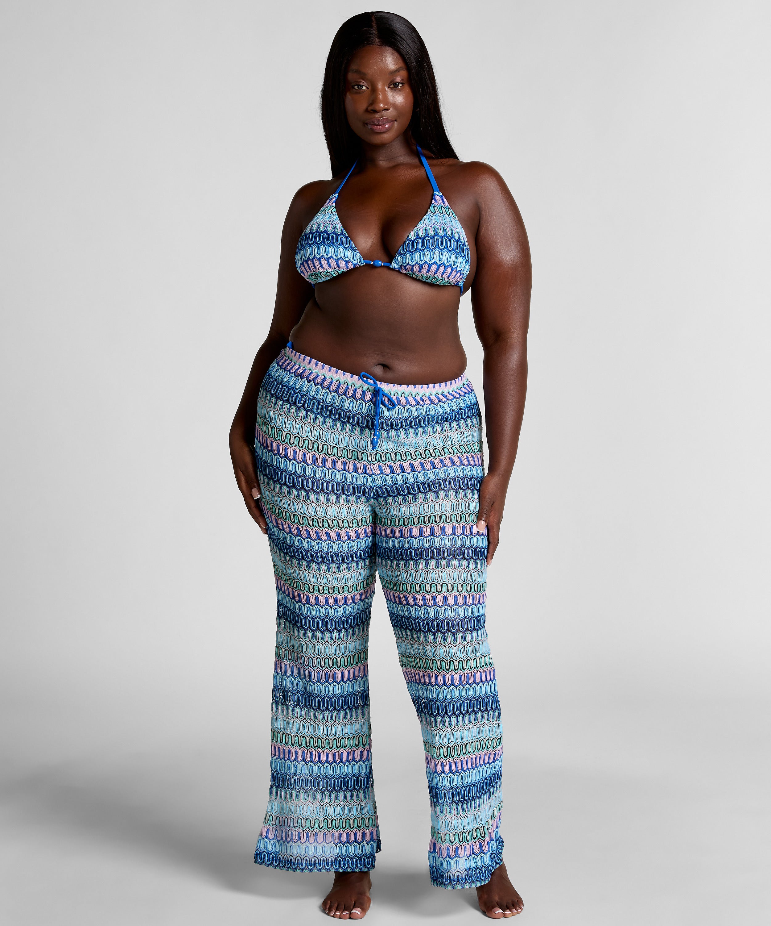 Cali Crochet Hose  - Blau