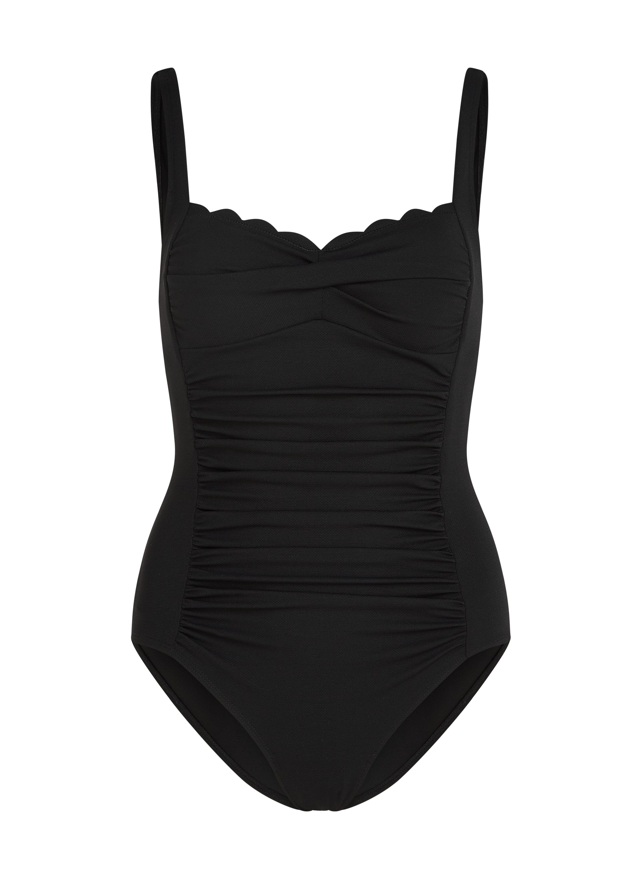 Badeanzug Shaping Scallop  - Schwarz