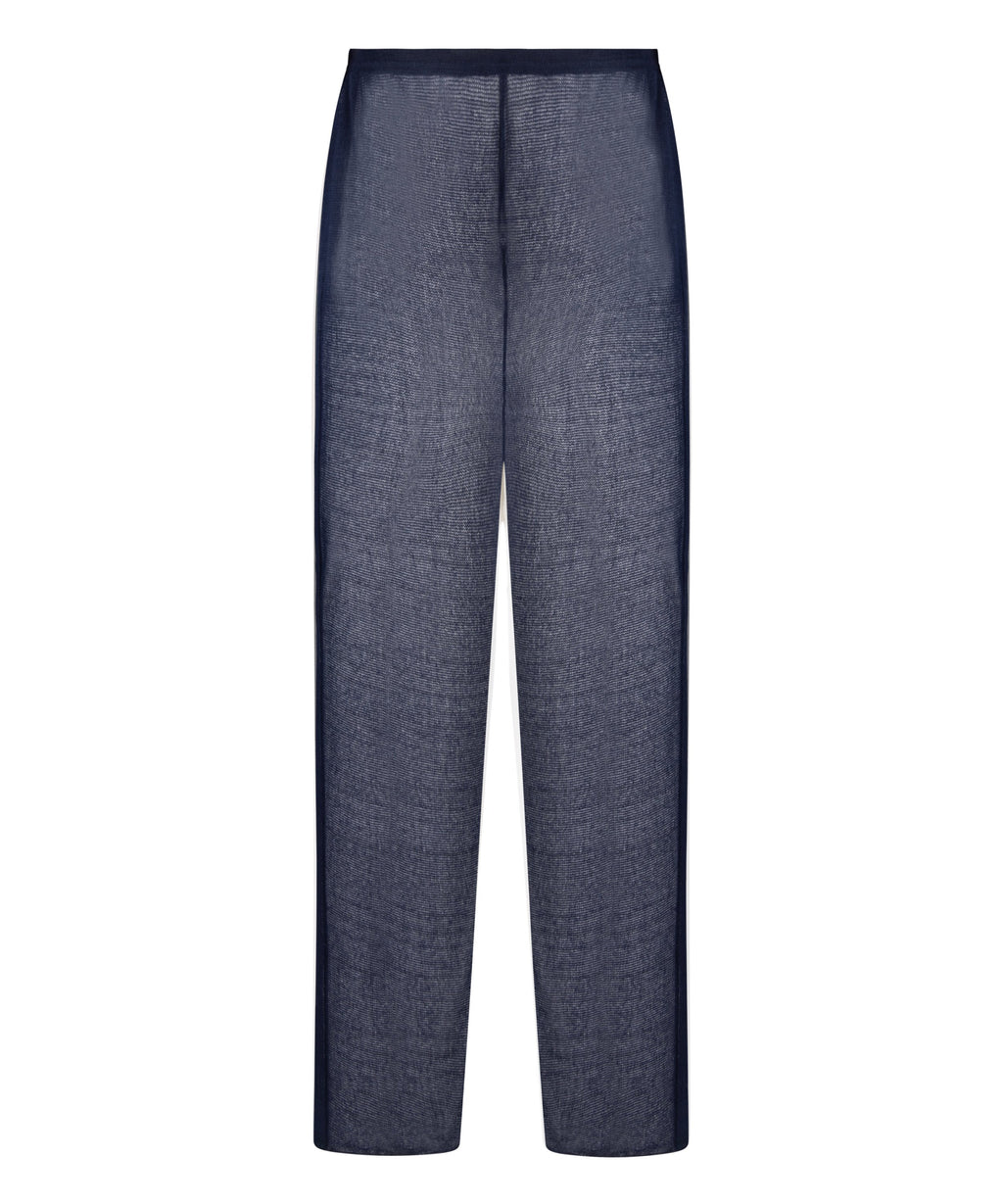 Strand-Strickhose  - Blau