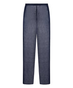 Strand-Strickhose  - Blau