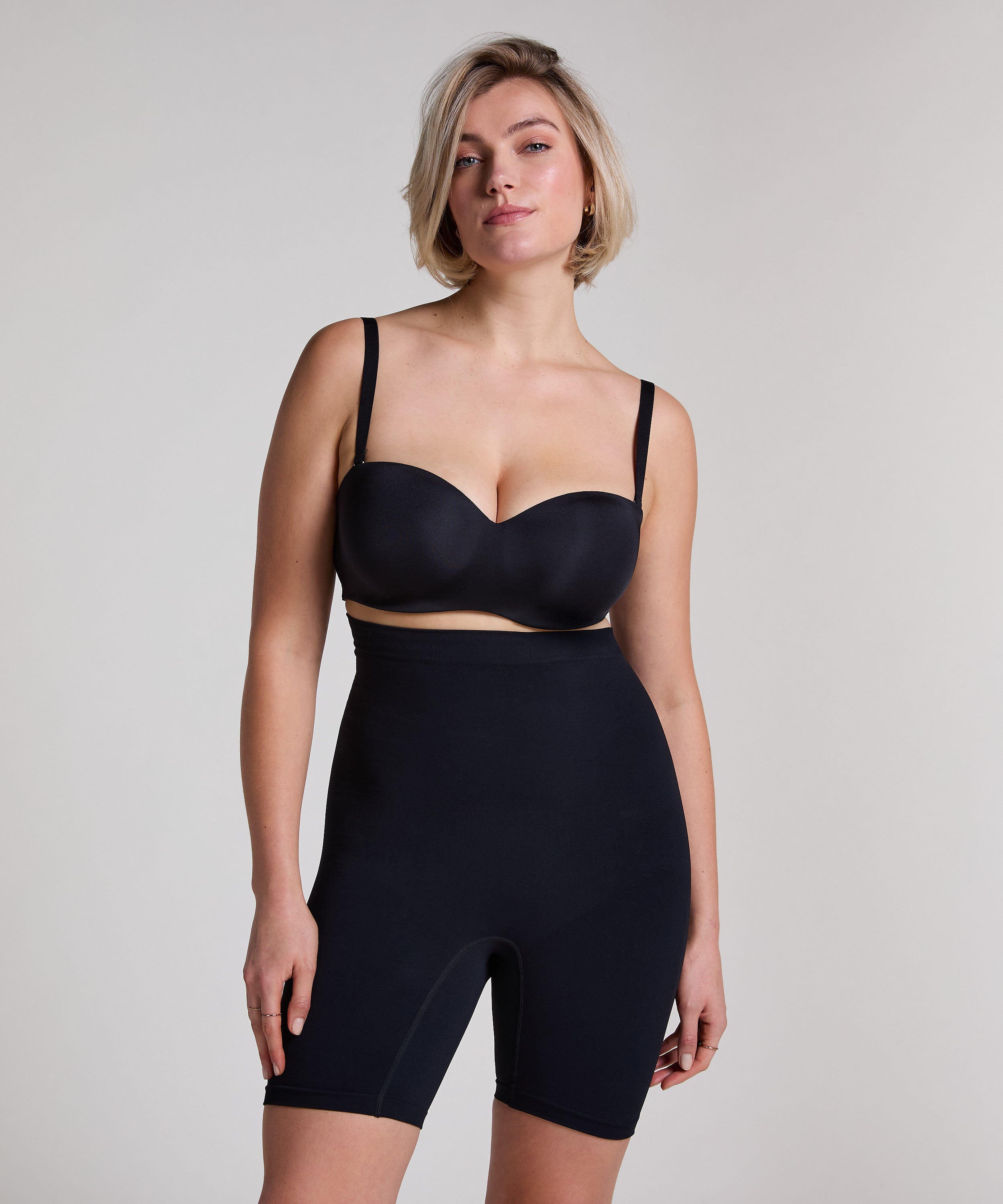 Nahtloser korrigierender Thigh Slimmer  - Schwarz