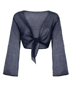 Strand-Strick-Top  - Blau