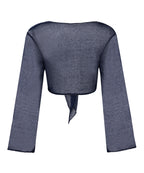 Strand-Strick-Top  - Blau