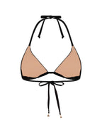 Triangel-Bikinioberteil Boho  - Schwarz