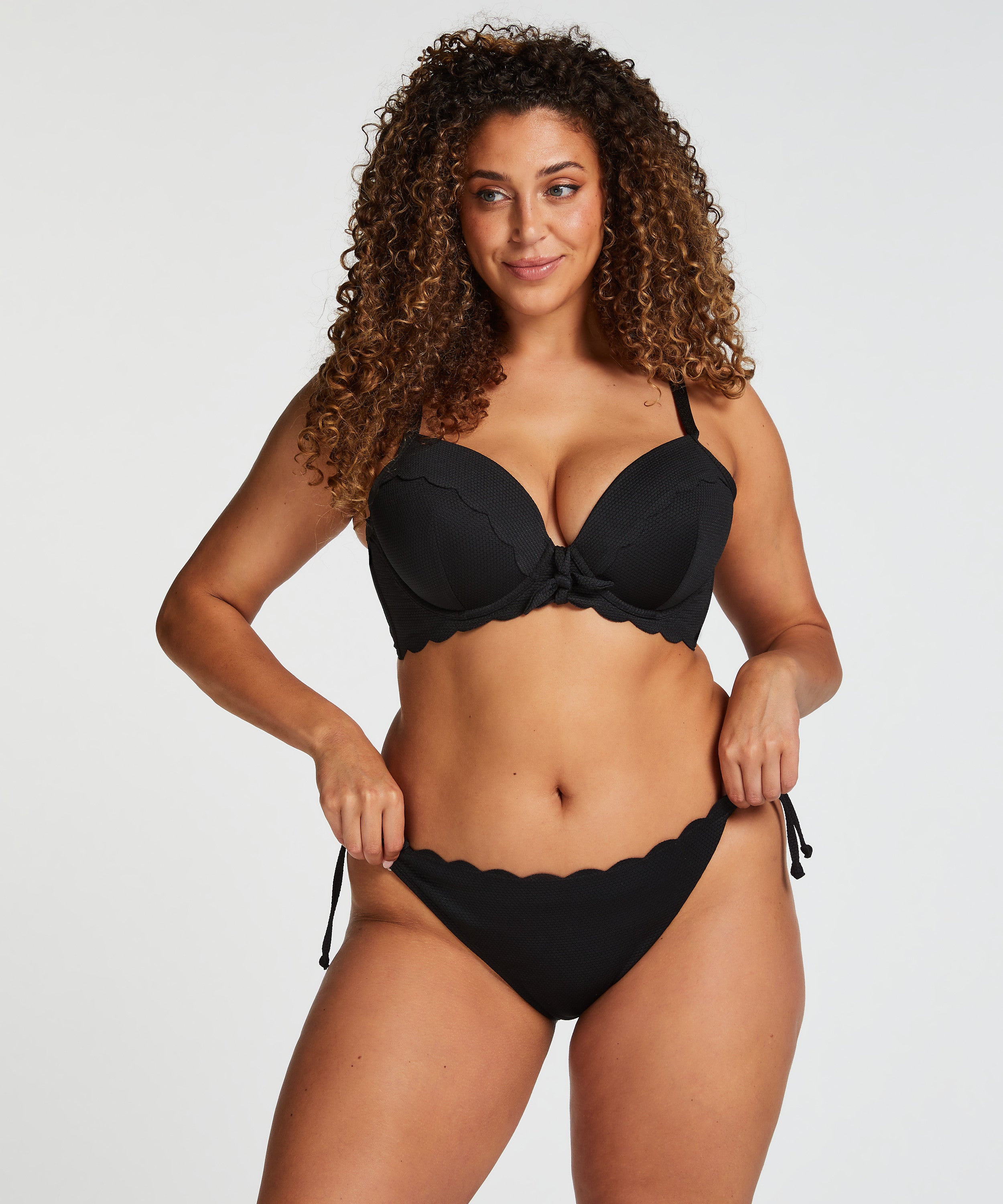 Bikinihose Scallop  - Schwarz