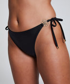 Bikini Slip mit hohem Beinausschnitt Yucatan  - Schwarz