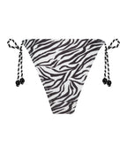 Bikini Slip Cheeky Tanga Doha Zebra  - Weiß