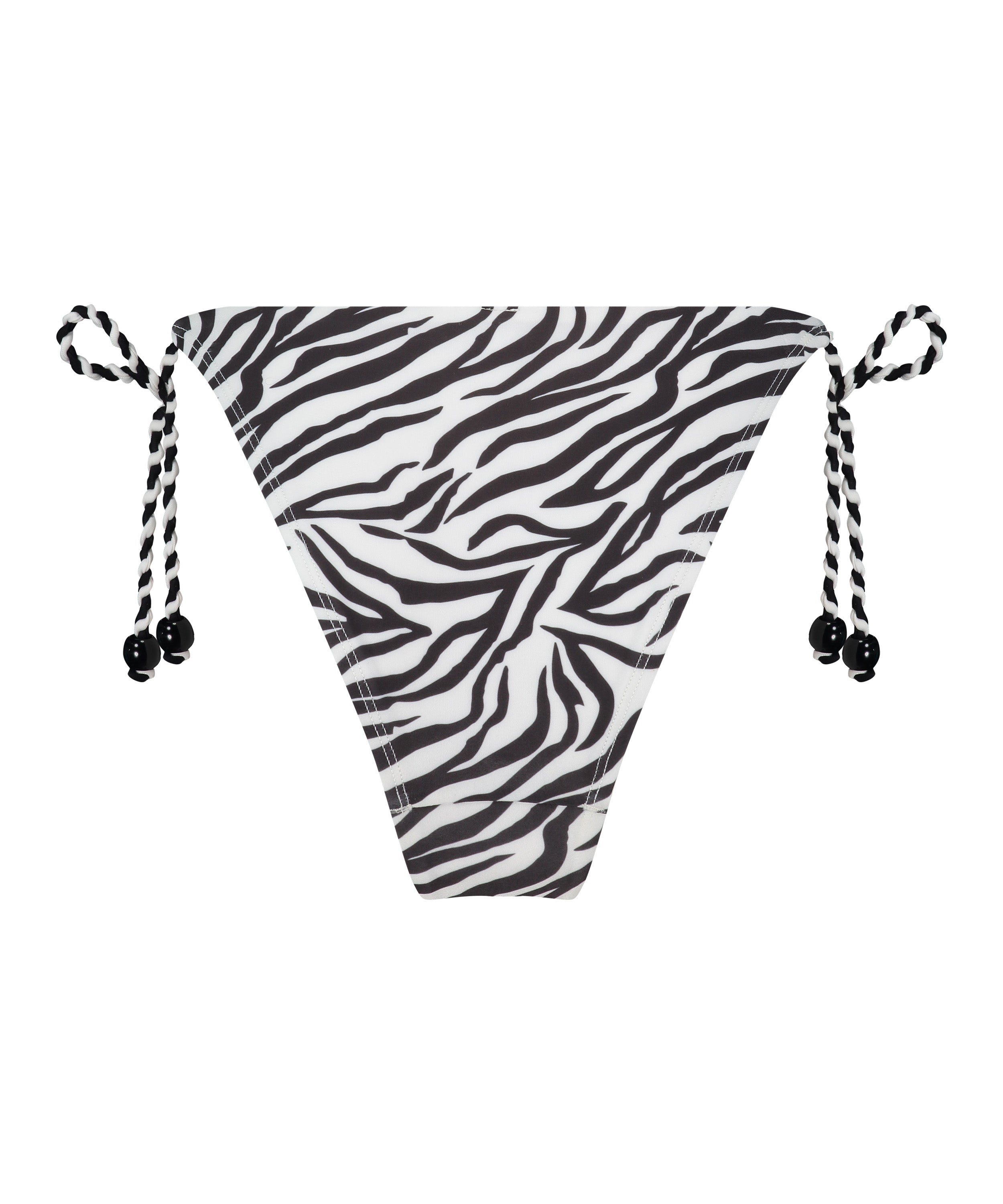 Bikini Slip Cheeky Tanga Doha Zebra  - Weiß