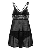Babydoll Beatriz  - Schwarz