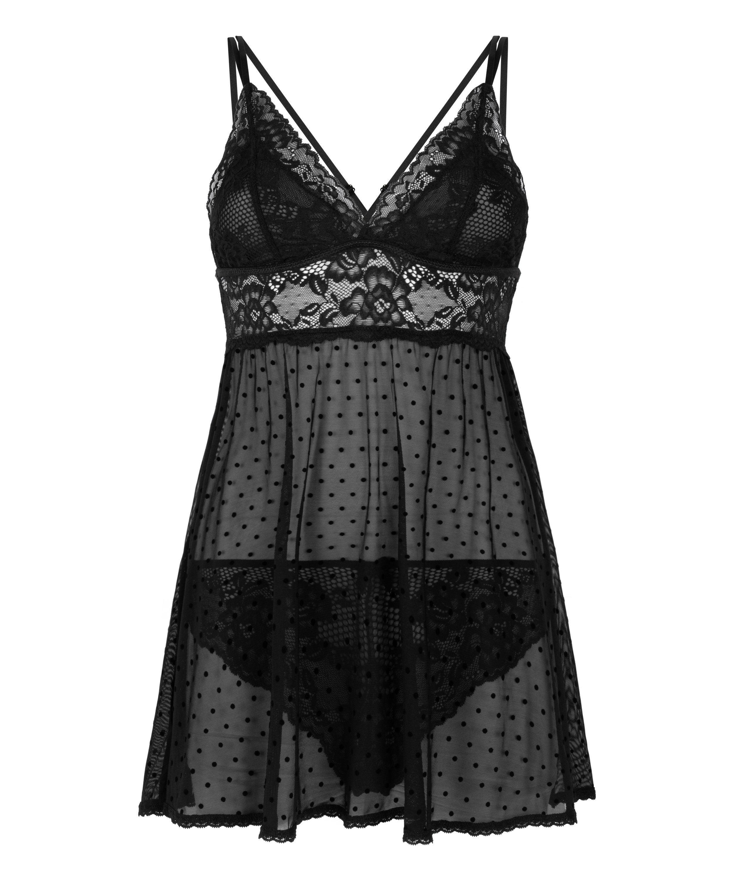 Babydoll Beatriz  - Schwarz